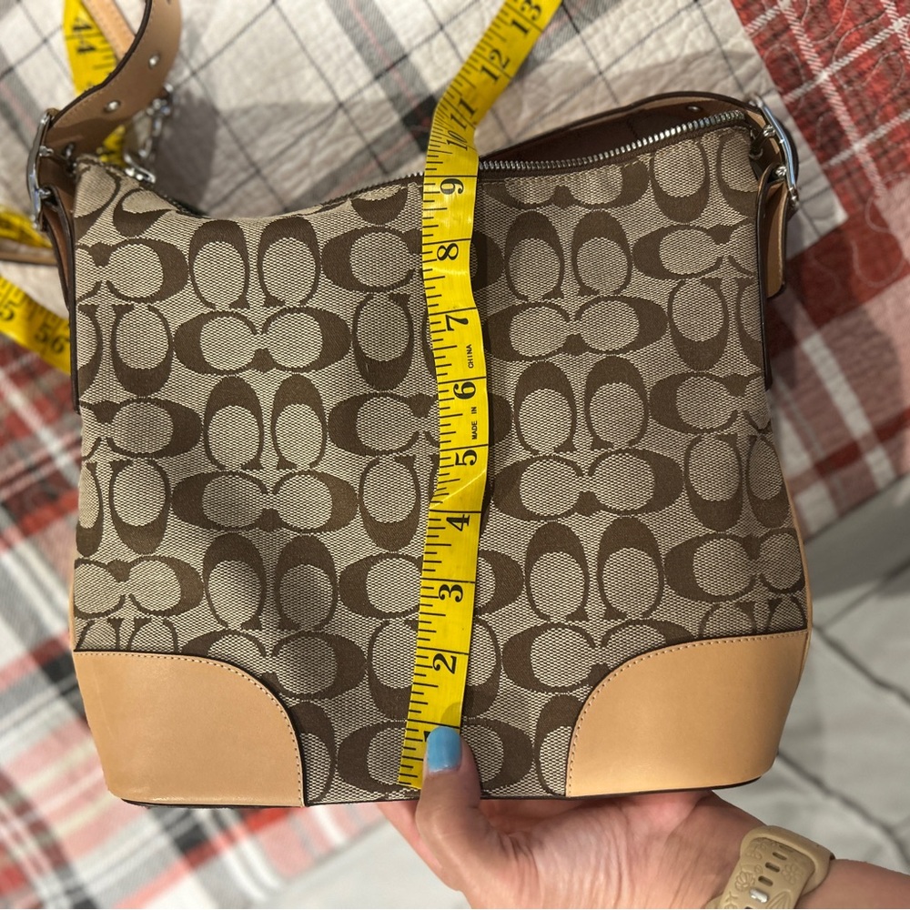 Genuine vintage COACH 6347 tan crossbody shoulder bag logo year 2003 - Picture 15 of 16